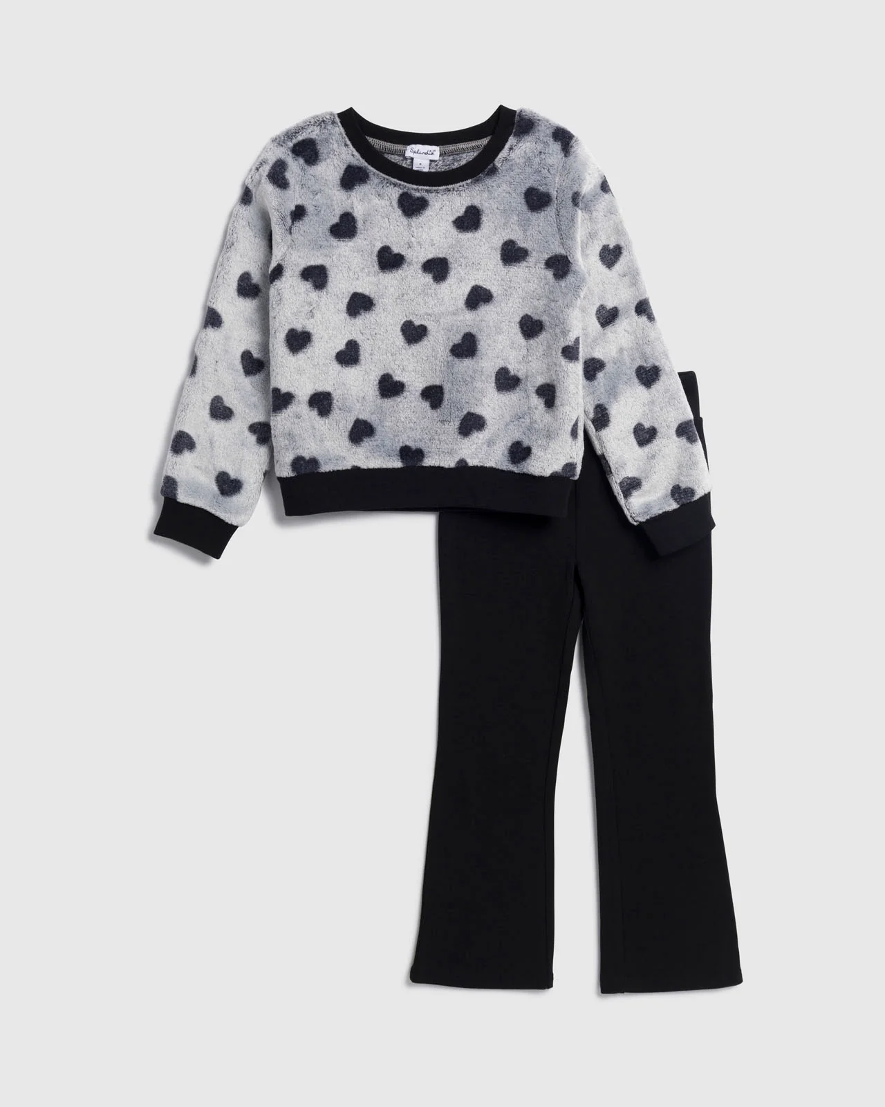 Toddler Girl Cozy Heart Sweatshirt Set