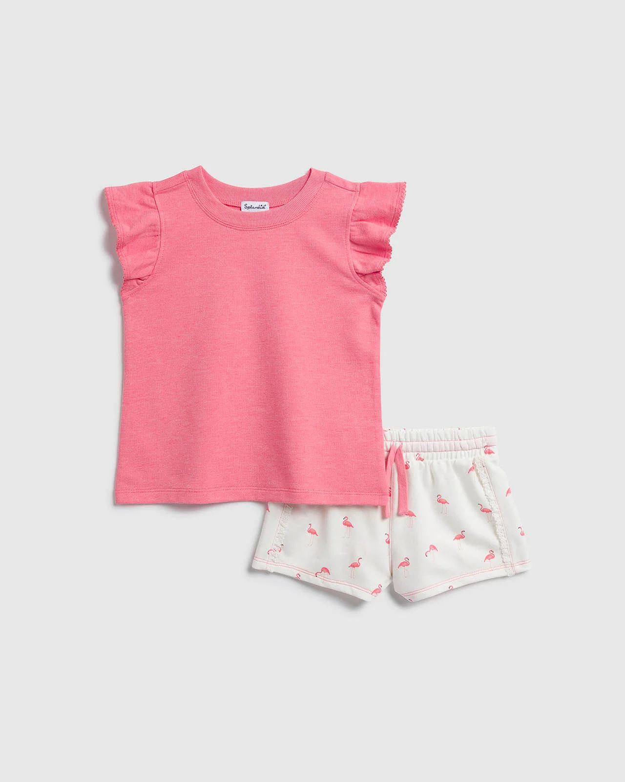 Toddler Girl Flamingo Fun Short Set