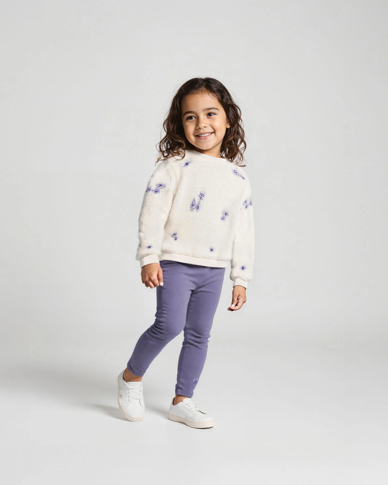 Toddler Girl Floral Fleece Sweatshirt Set