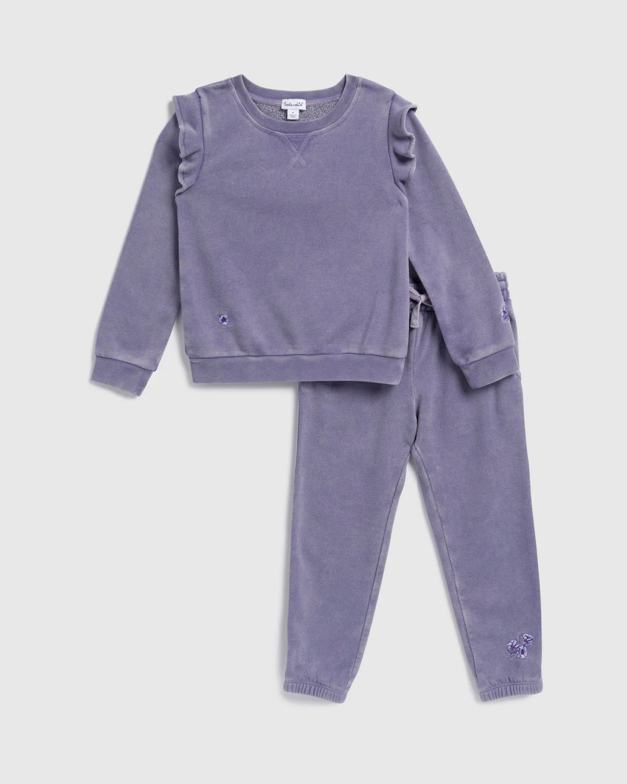 Toddler Girl Floral Haze Sweatshirt Set - Image 2