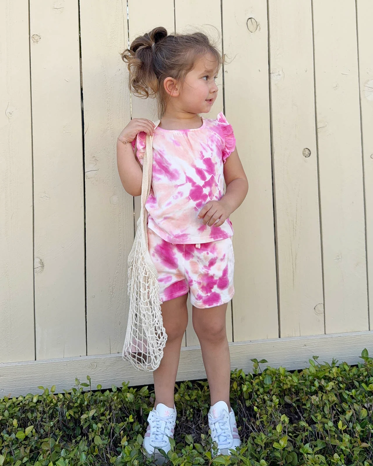 Toddler Girl Hibiscus Tie Dye Top Set
