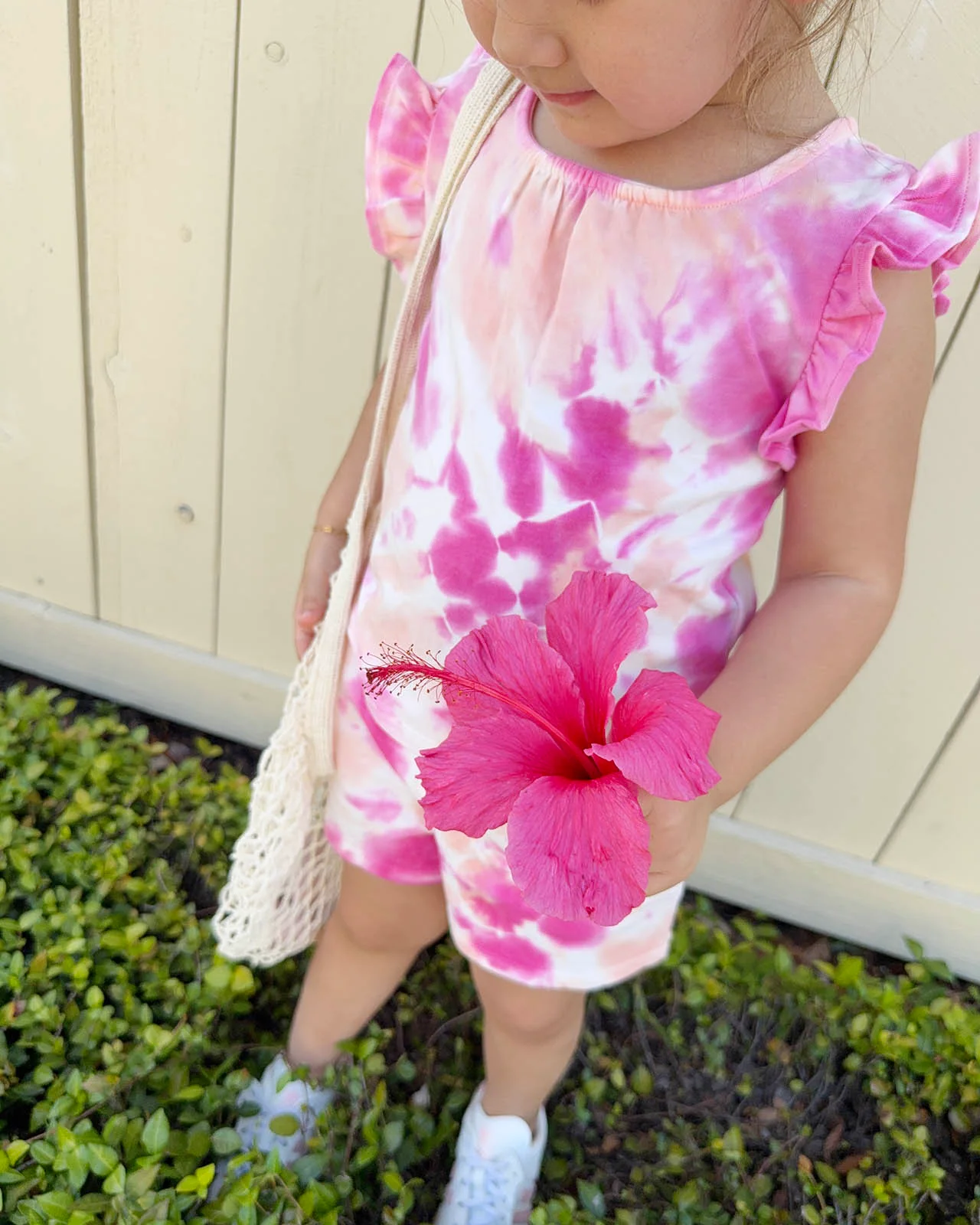 Toddler Girl Hibiscus Tie Dye Top Set - Image 2