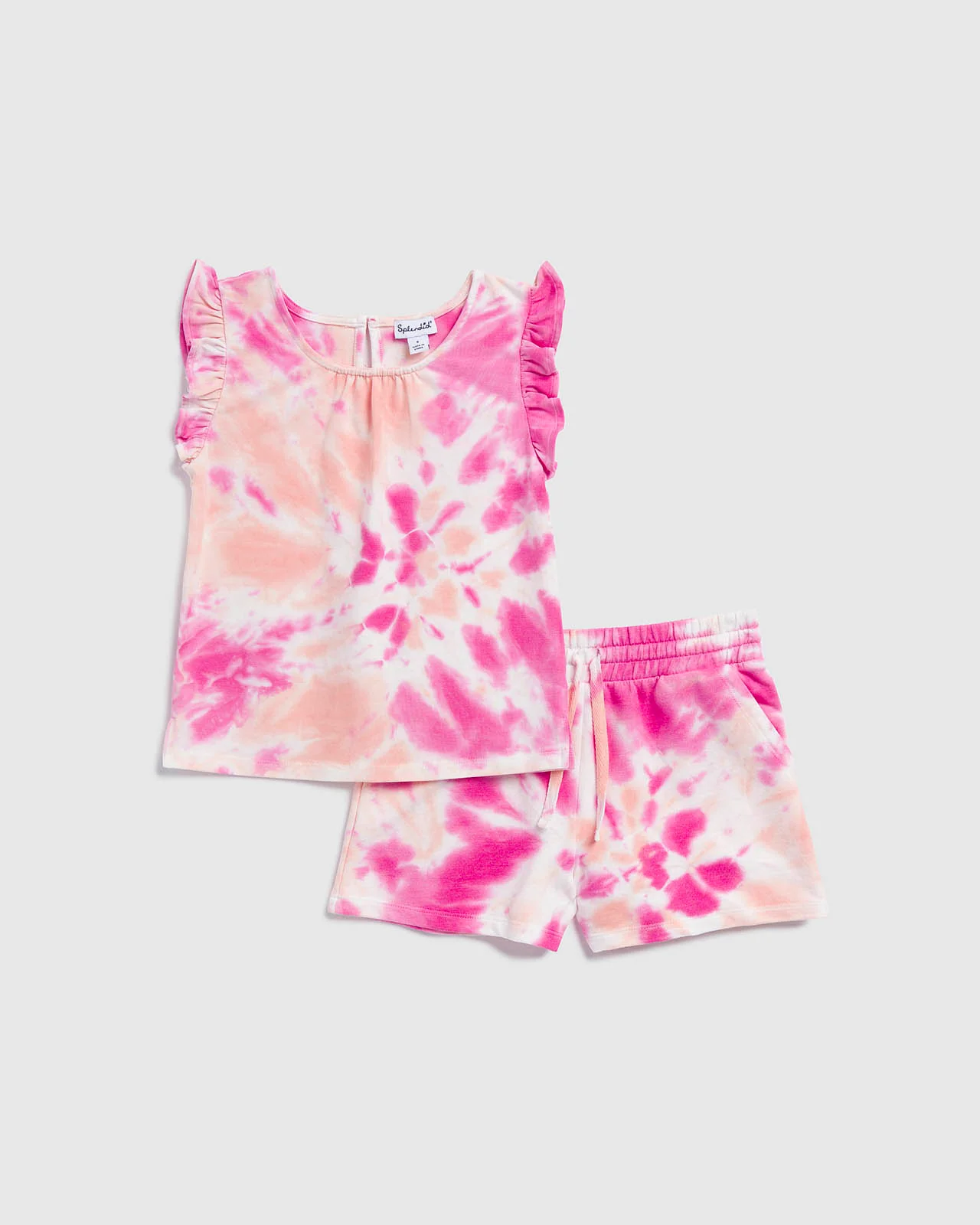 Toddler Girl Hibiscus Tie Dye Top Set - Image 3