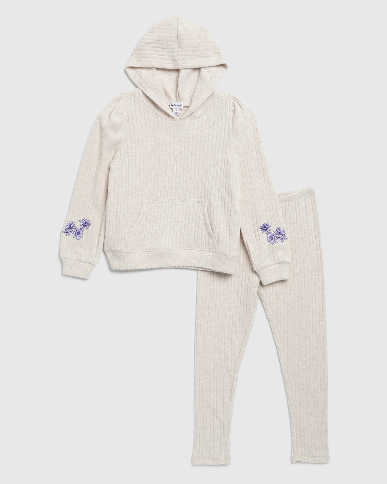 Toddler Girl London Rib Hoodie Set - Image 2