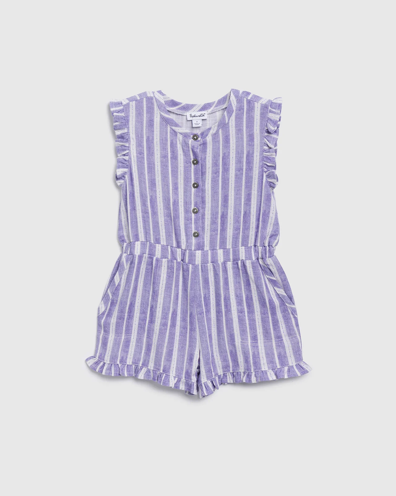 Toddler Girl Purple Stripe Romper