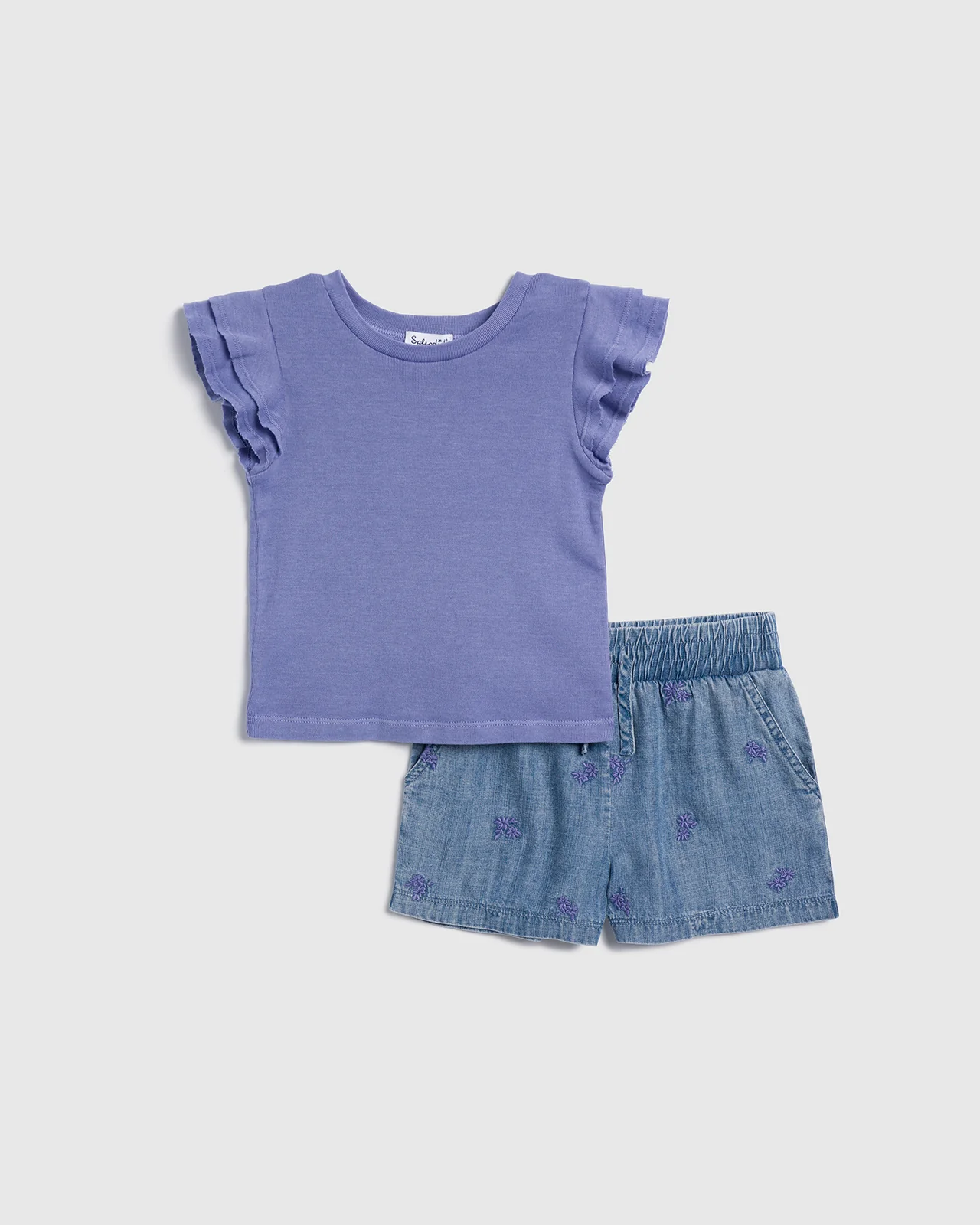 Toddler Girl Tossed Flower Short Set