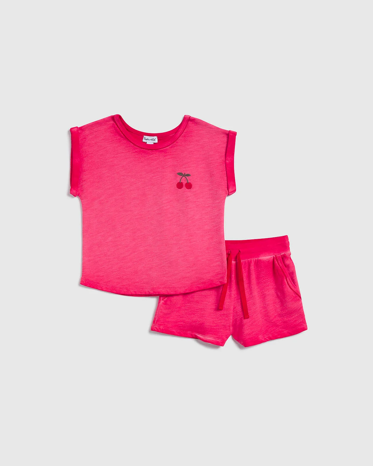 Toddler Girl Vintage Cherry Tee Set