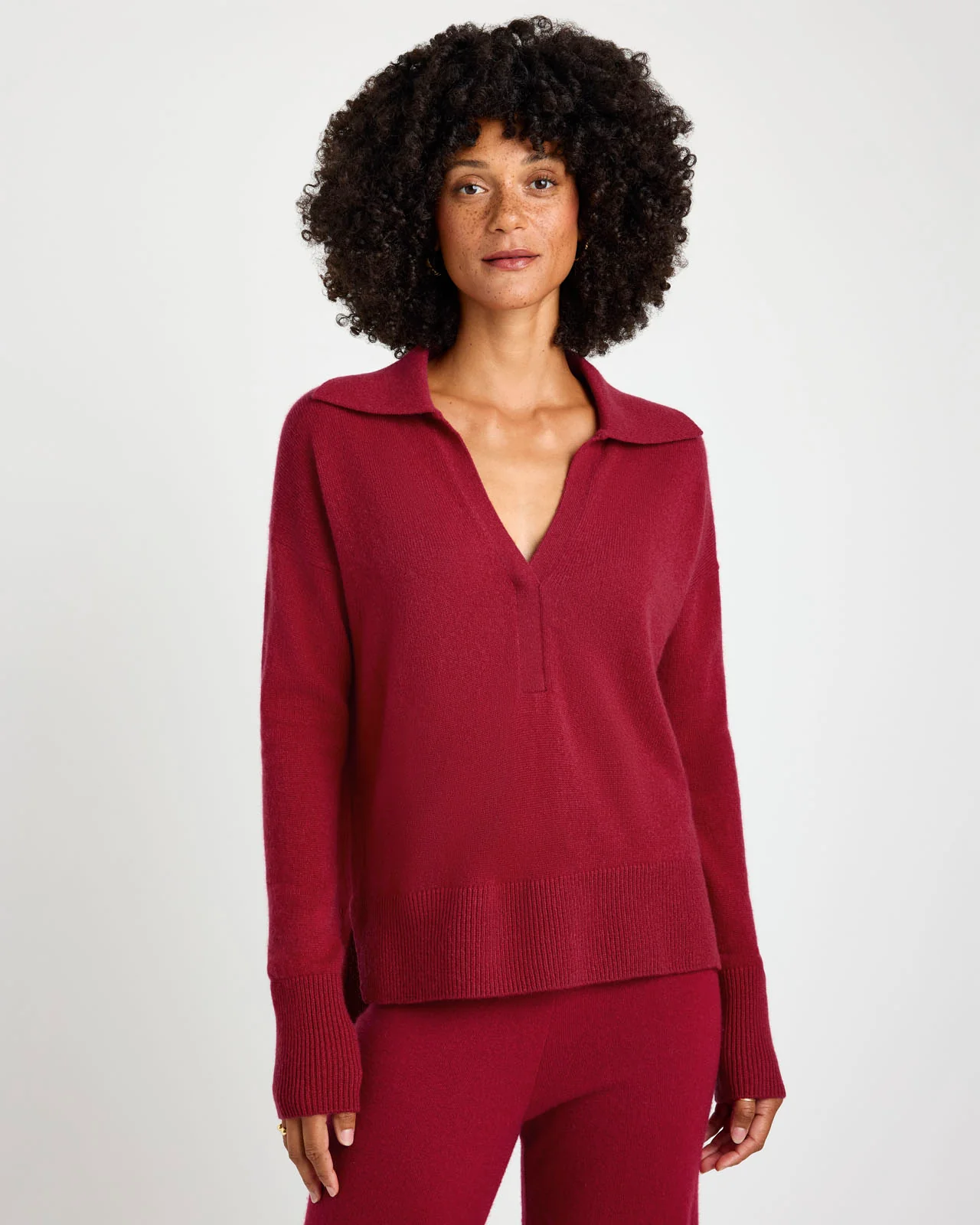 Tori Cashmere Polo Sweater - Image 11