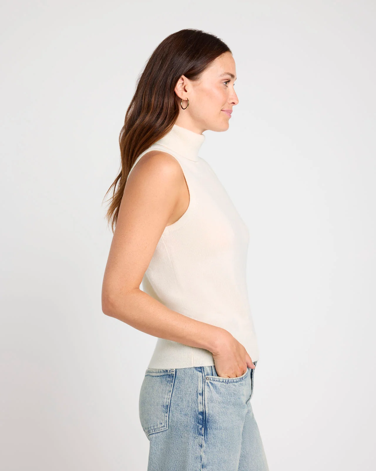 Tori Cashmere Turtleneck Tank - Image 11