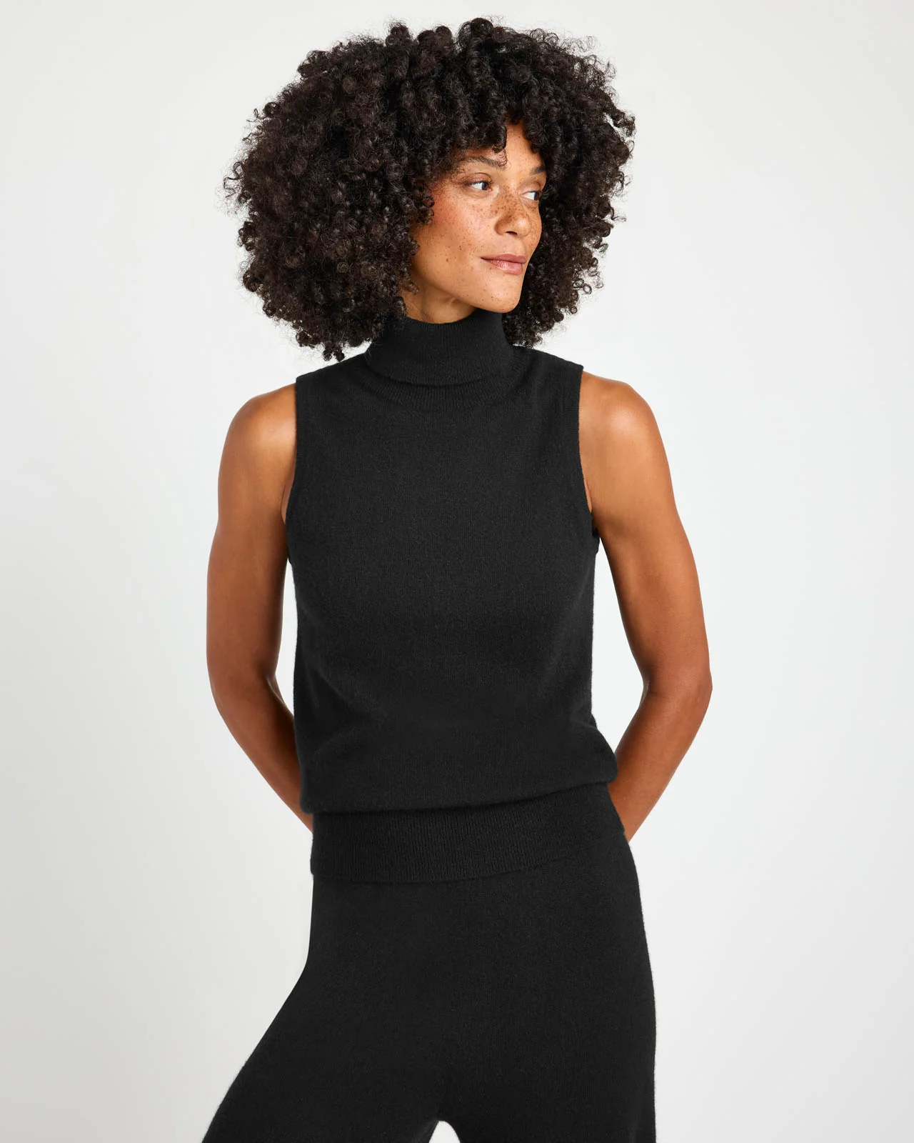 Tori Cashmere Turtleneck Tank - Image 14
