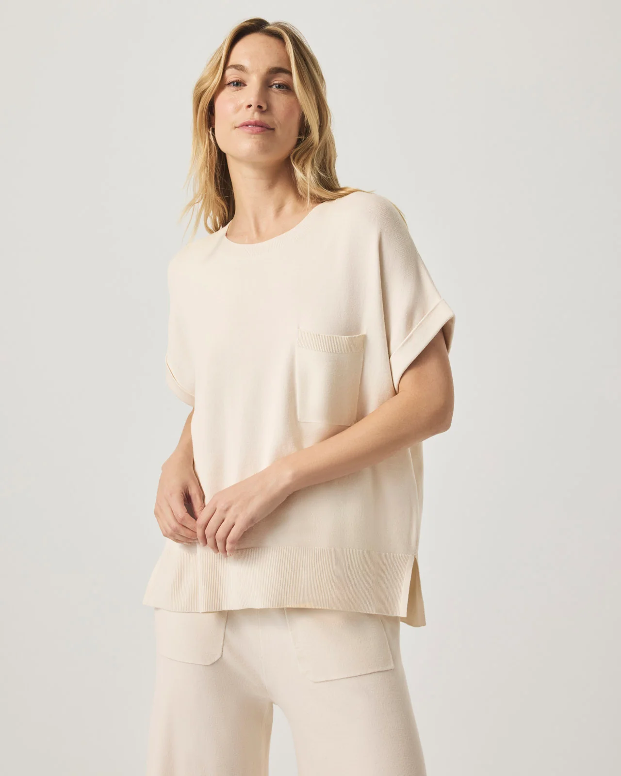 Veronica Short Sleeve Pocket Sweater - Image 10