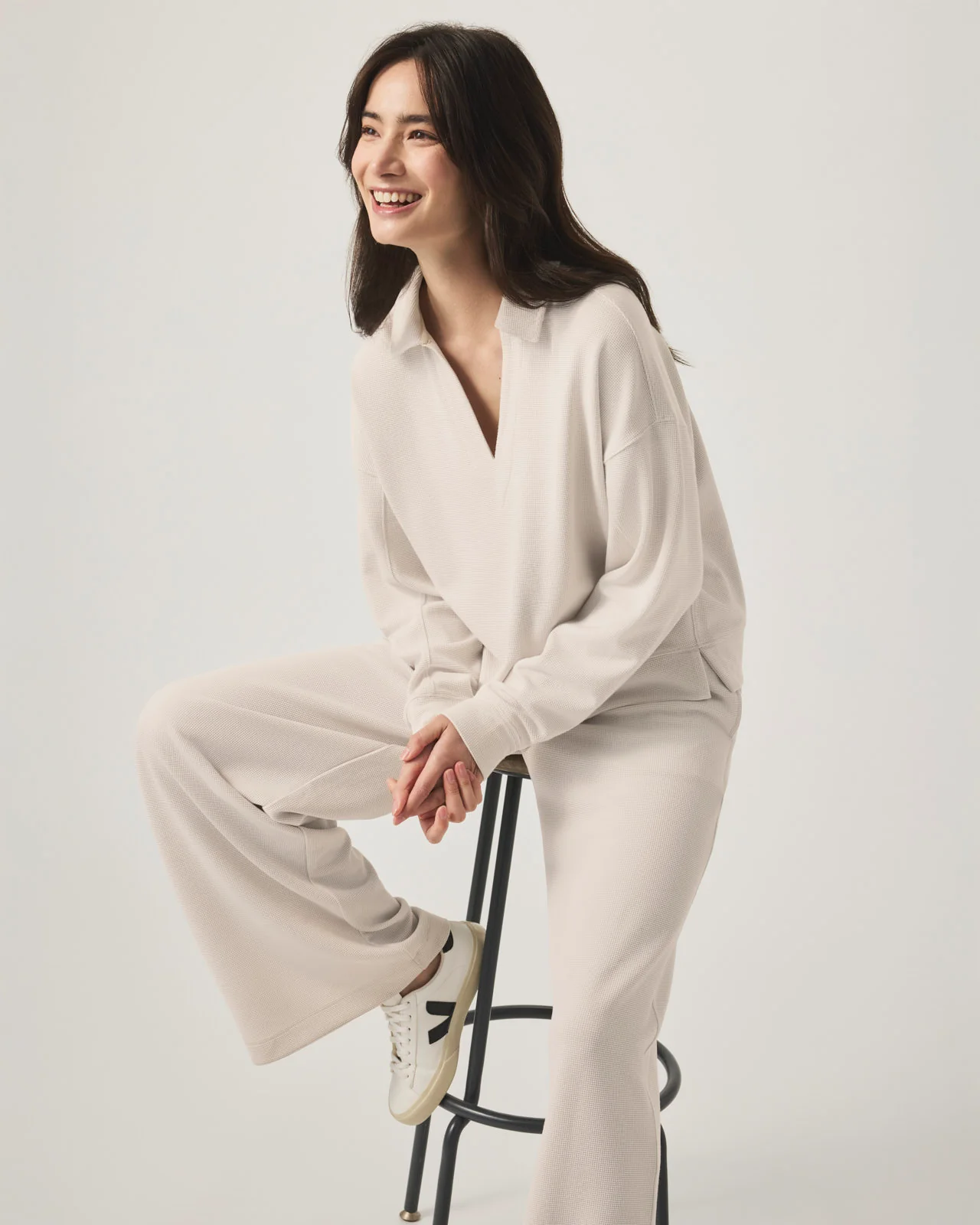 Waffle Scuba Polo Sweatshirt - Image 10