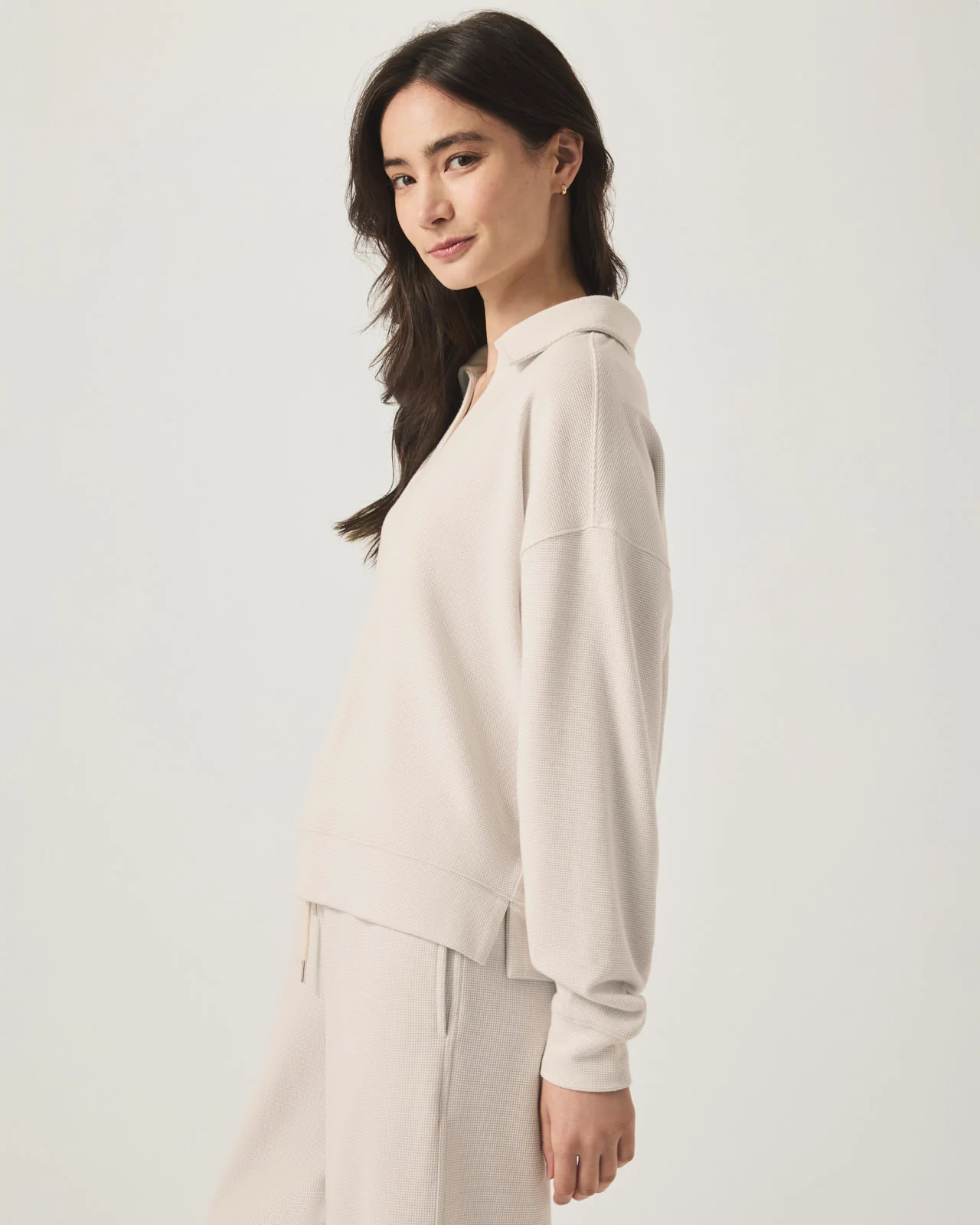 Waffle Scuba Polo Sweatshirt - Image 11