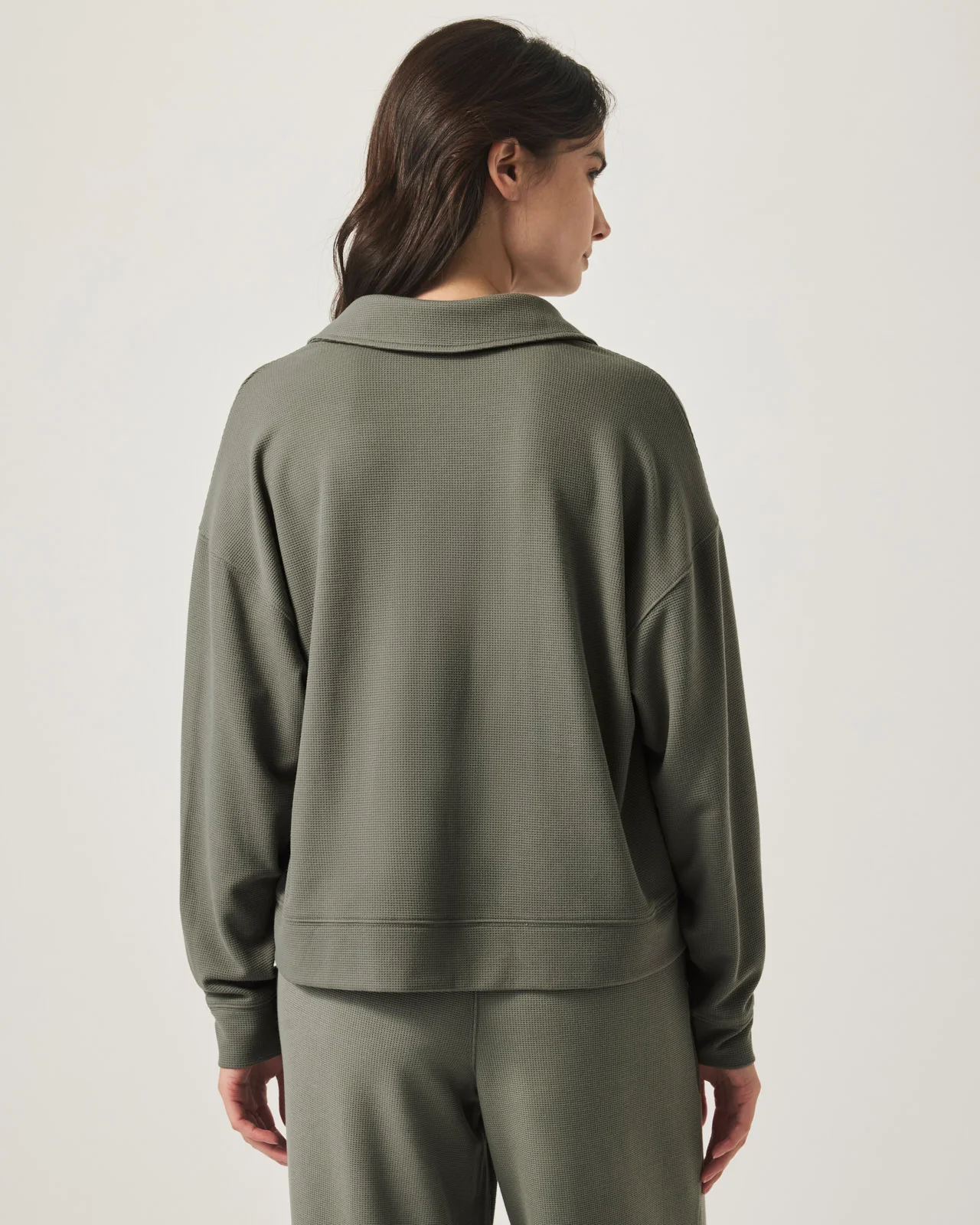 Waffle Scuba Polo Sweatshirt - Image 17