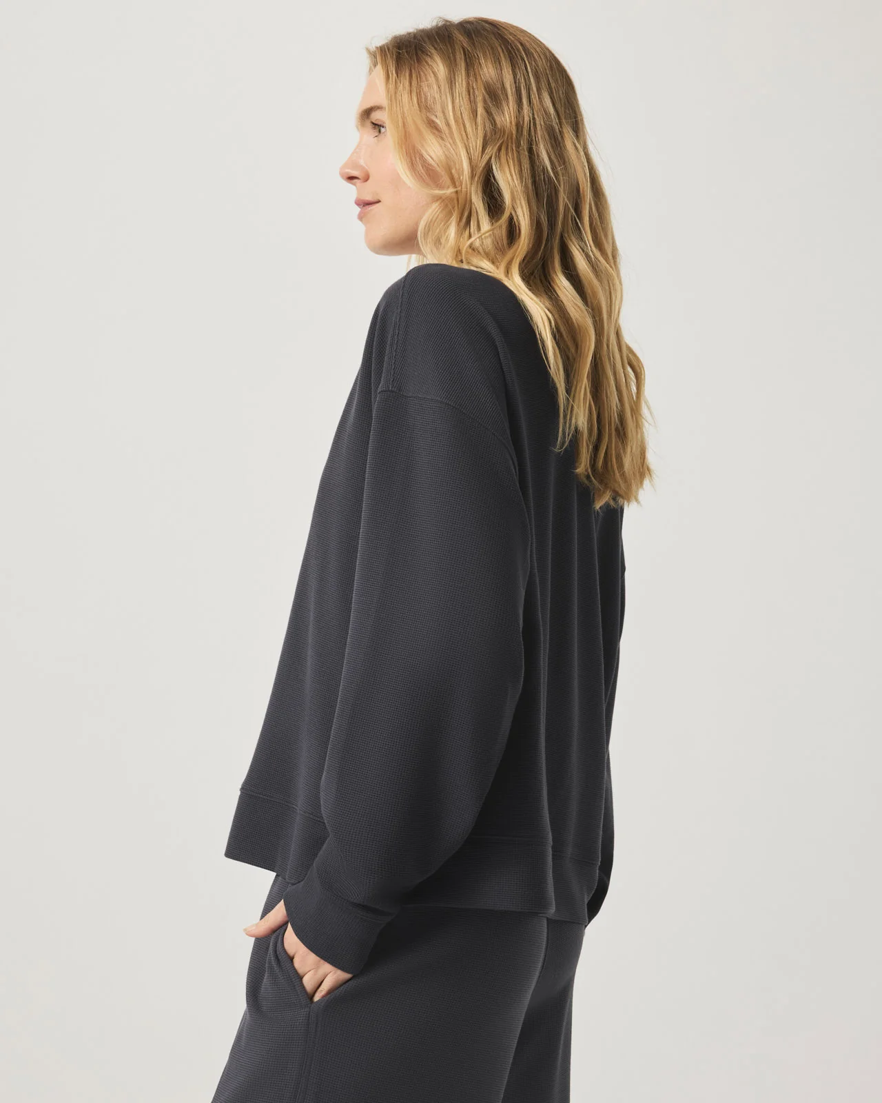 Waffle Scuba Polo Sweatshirt - Image 7