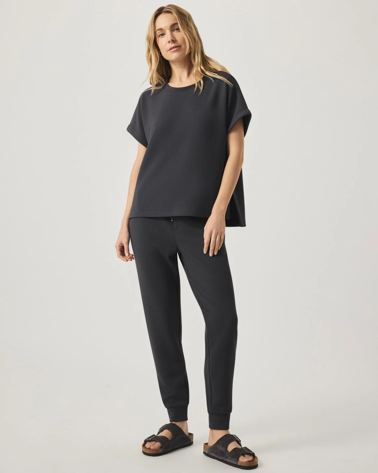 Waffle Scuba Short Sleeve Sweatshirt