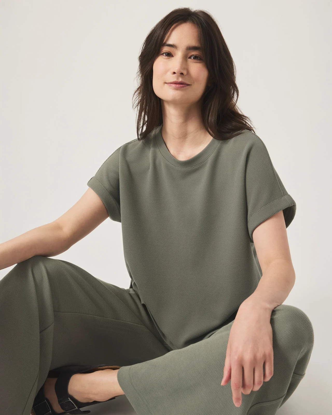 Waffle Scuba Short Sleeve Sweatshirt - Image 13