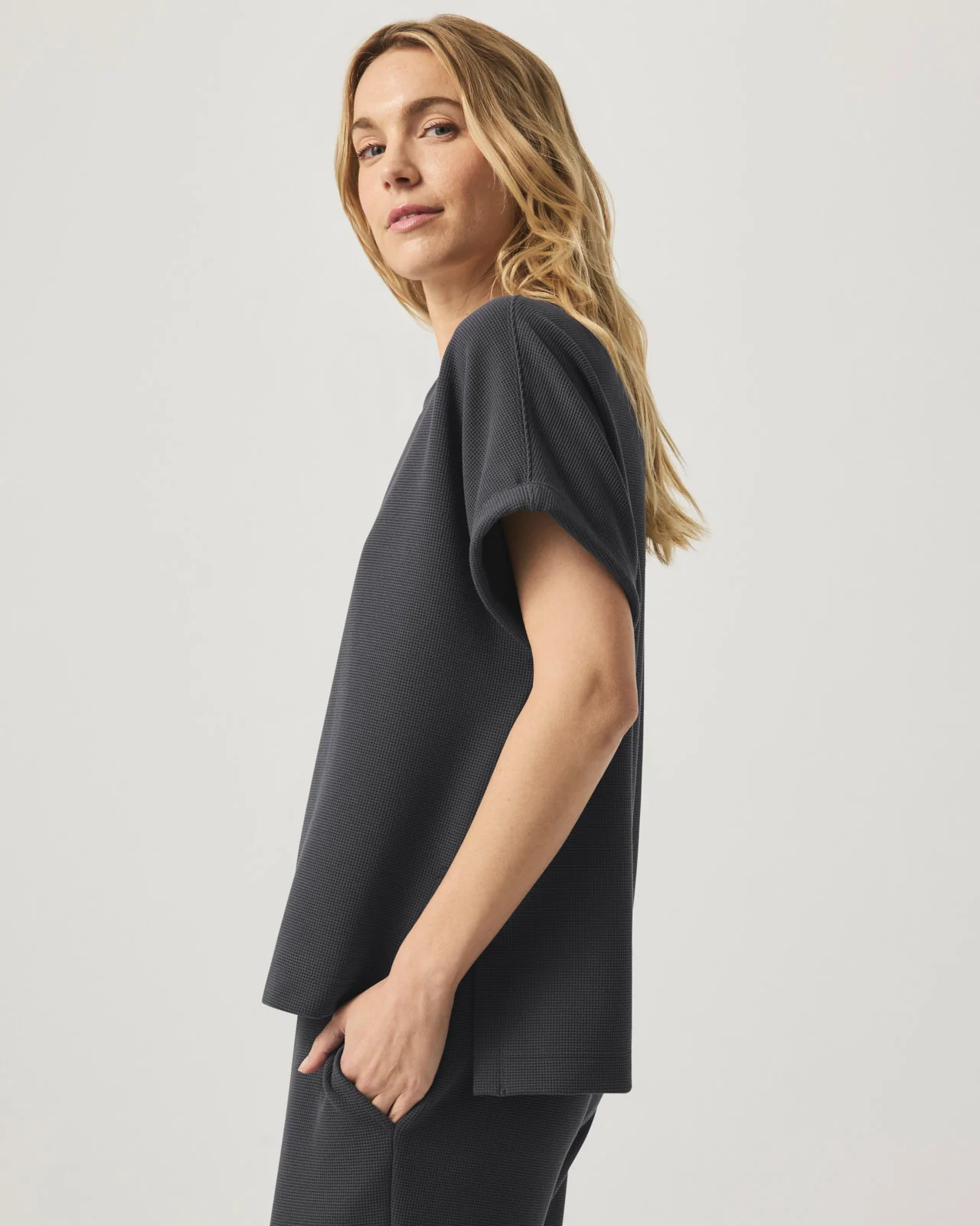 Waffle Scuba Short Sleeve Sweatshirt - Image 5