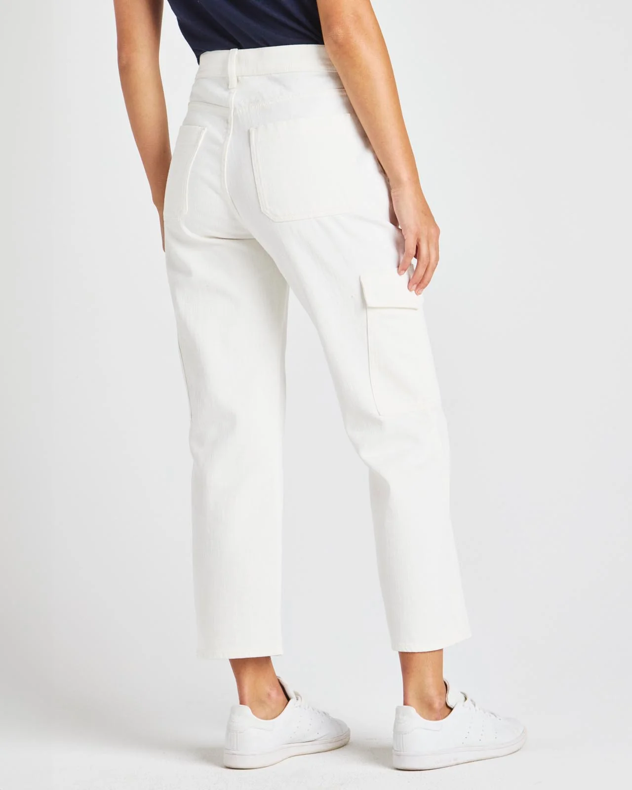 Crop Denim Cargo Pant - Image 4