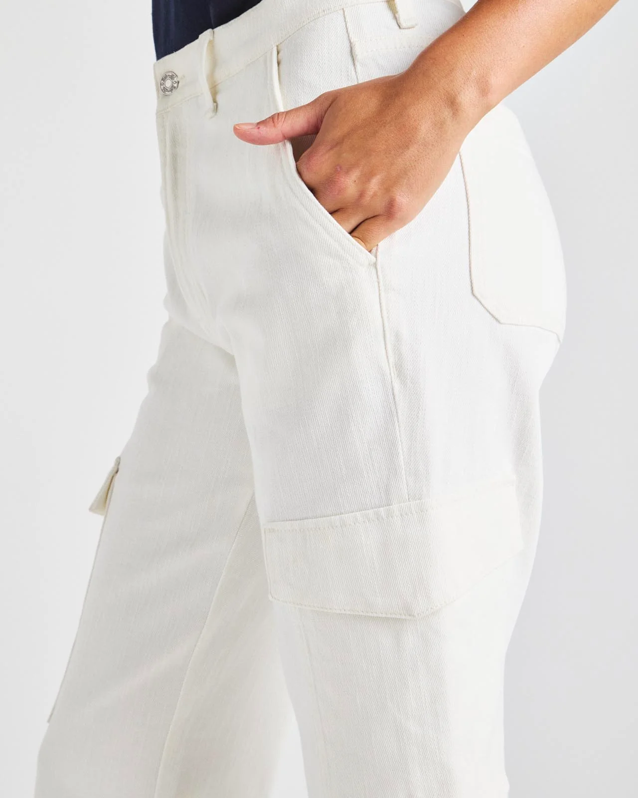 Crop Denim Cargo Pant - Image 5