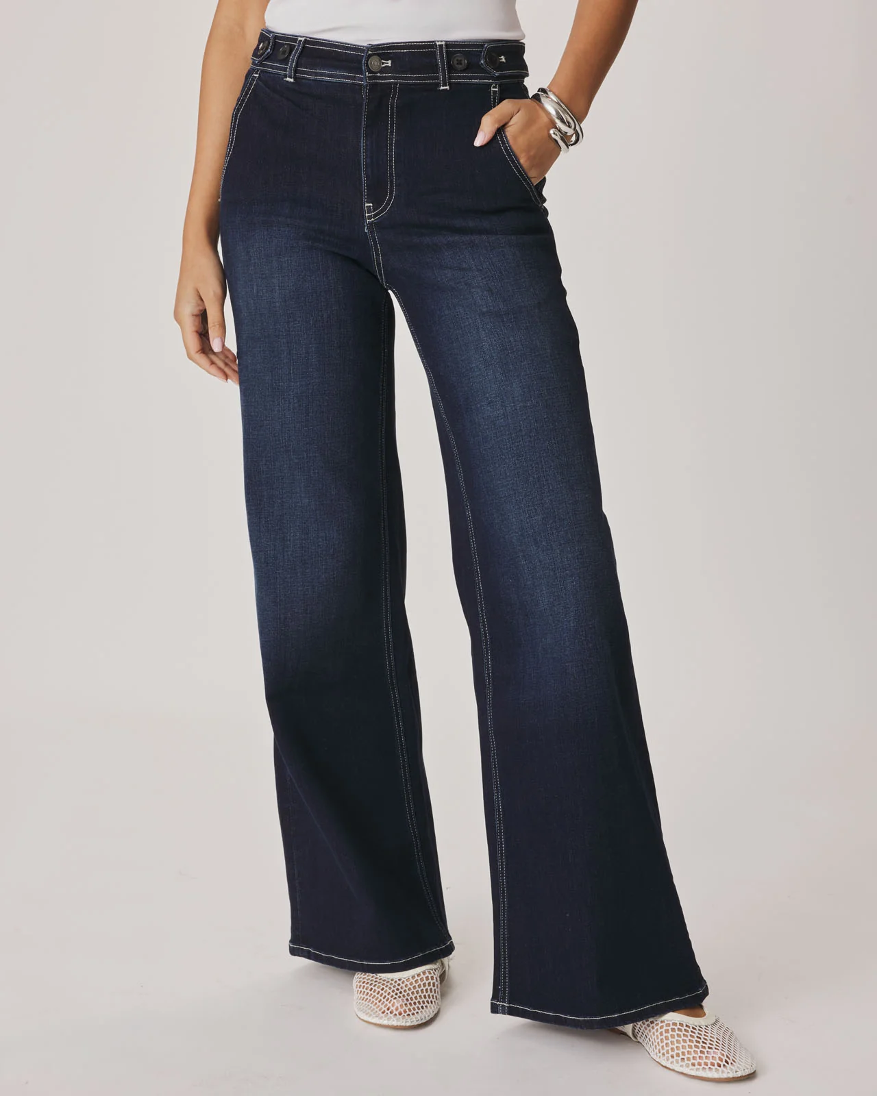 Wide Leg High Rise Jean