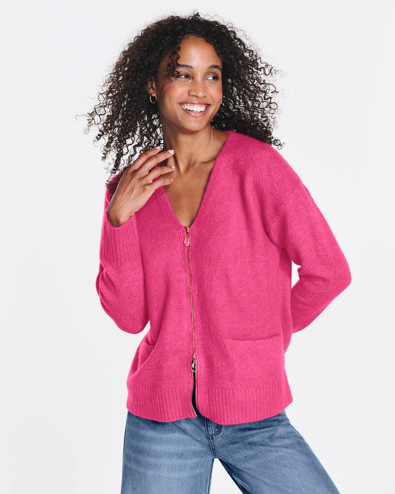 Zeena Zip-Up Cardigan - Image 2