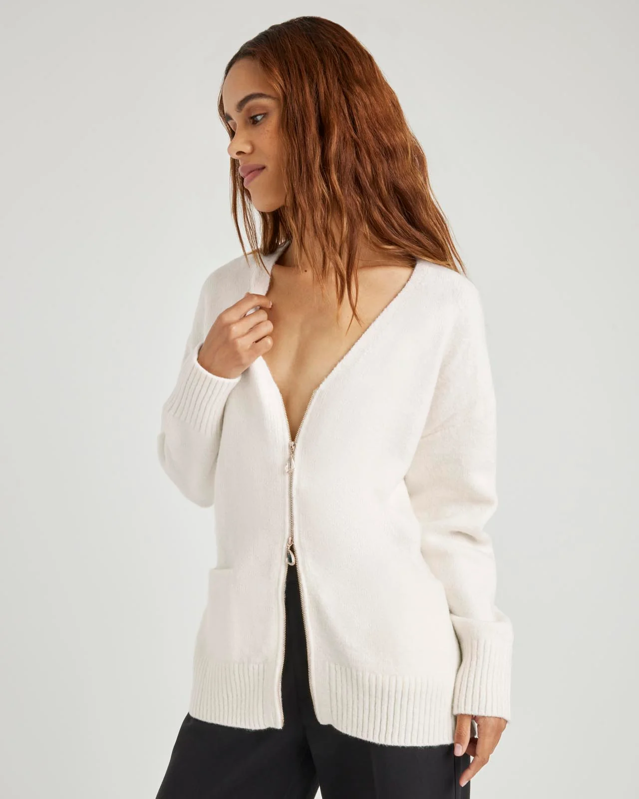 Zeena Zip-Up Cardigan - Image 3